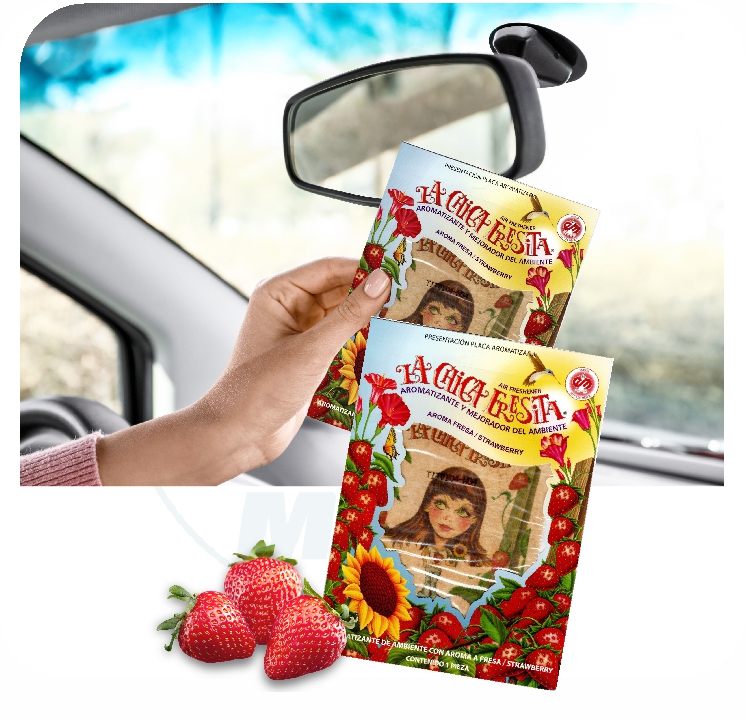 AMBIENTADOR CHICA FRESITA PLACA A - (AROMA FRESA)
