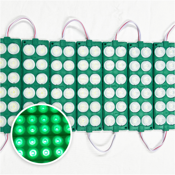MODULO 12LED 13CM 12 WATTS 12V DC VERDE