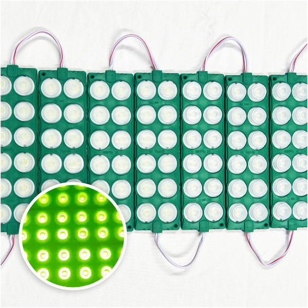 MODULO 12LED 13CM 12 WATTS 24V DC VERDE LIMON