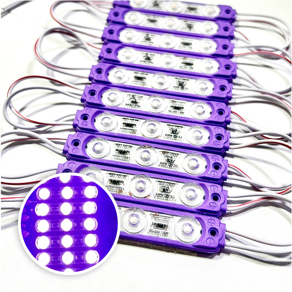 MODULO 3LED ALTA POTENCIA 6.5CM 5.4 WATTS MORADO 12V DC