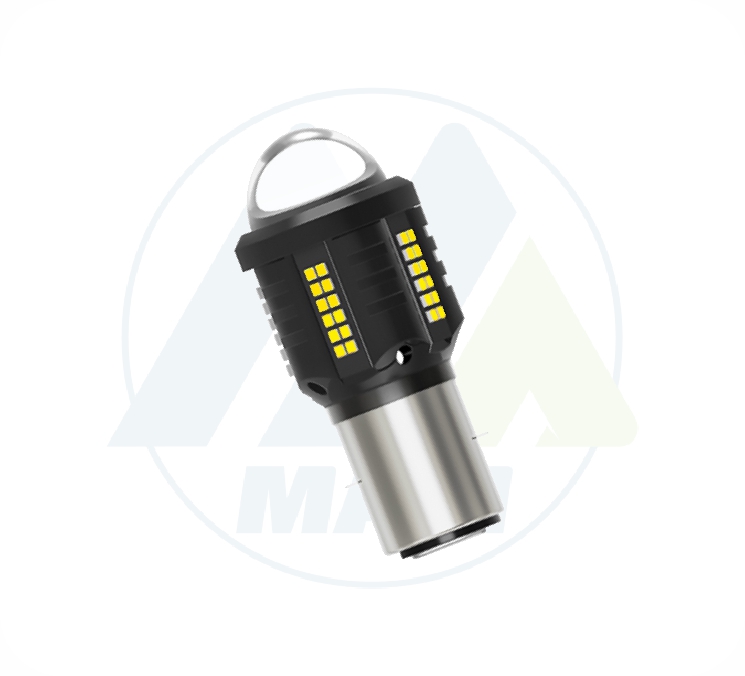 BOMBILLO LED BA20D PARA MOTO 30SMD LUPA BLANCOAMARILLO ACDC 12-80V