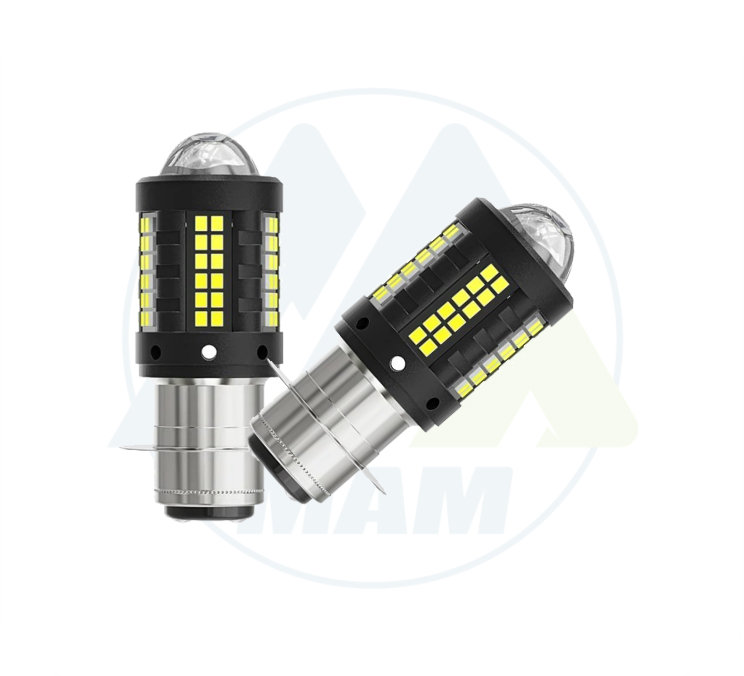 BOMBILLO LED P15D PARA MOTO 30SMD LUPA BLANCOAMARILLO ACDC 12-80V