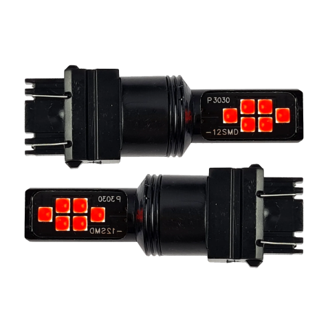 3157 12LED CAN-BUS ROJO FIJO 12-80V