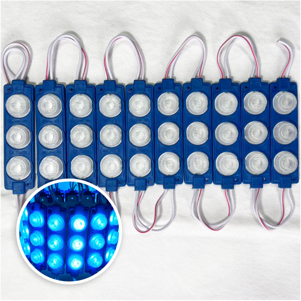 MODULO 3LED 7CM 3 WATTS 12V DC AZUL ICE