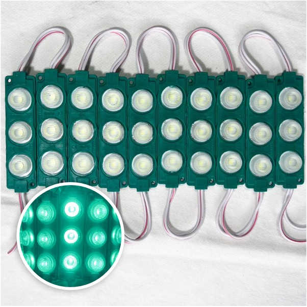 MODULO 3LED 7CM 3 WATTS 12V DC TURQUESA