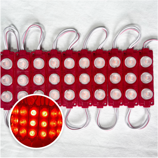 MODULO 3LED 7CM 3 WATTS 24V DC ROJO