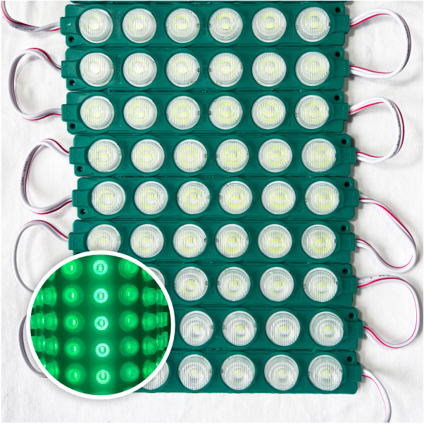 MODULO 6LED 13CM 6 WATTS 12V DC VERDE