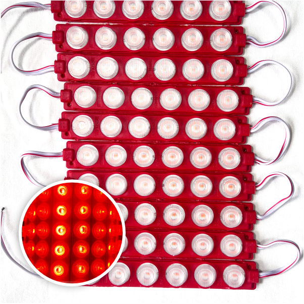 MODULO 6LED 13CM 6 WATTS 24V DC ROJO