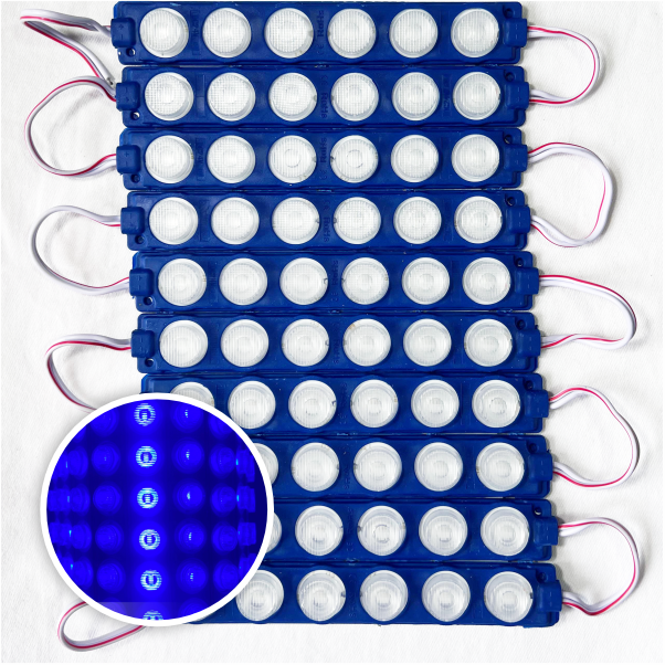 MODULO 6LED 13CM 6 WATTS 24V DC AZUL