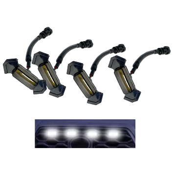 LUZ LED PERSIANA CUADRADA OPACA BLANCO 4 PIEZAS 12V FIJOFLASH