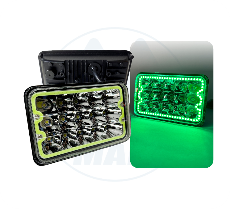 UNIDAD KENWORTH H4 BLANCO - BORDE VERDE 9-36V 45W