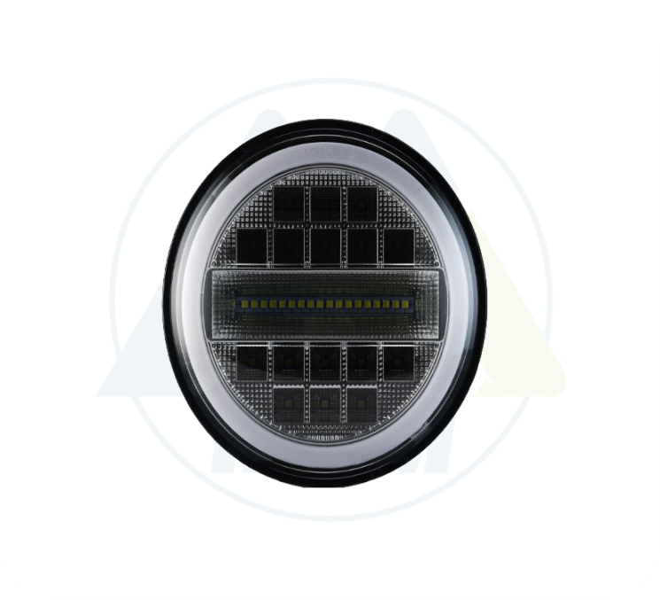 EXPLORADORA REDONDA 50LED BLANCOAMARILLO H4 + OJO DE ANGEL 9-36V 150W