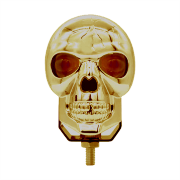CALAVERA AMARILLA 8 LED 65x95x55MM FIJO-FLASH BLANCOAMARILLO + RGB 9-80V 30W