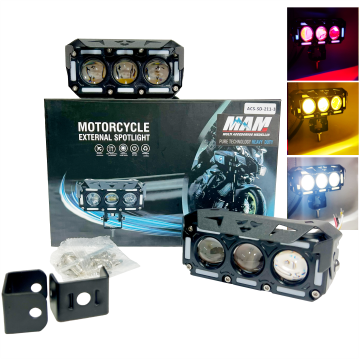 BARRA 3 LED TIPO ORIGINAL OJO DE ANGEL + OJO DE DIABLO BLANCOAMARILLOROJOAZUL 9-80V CON VENTILADOR