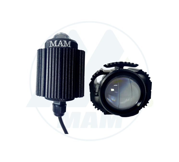 EXPLORADORA REDONDA 1LED 120*50MM FIJO+FLASH BLANCOAMARILLO 9-80V 20W
