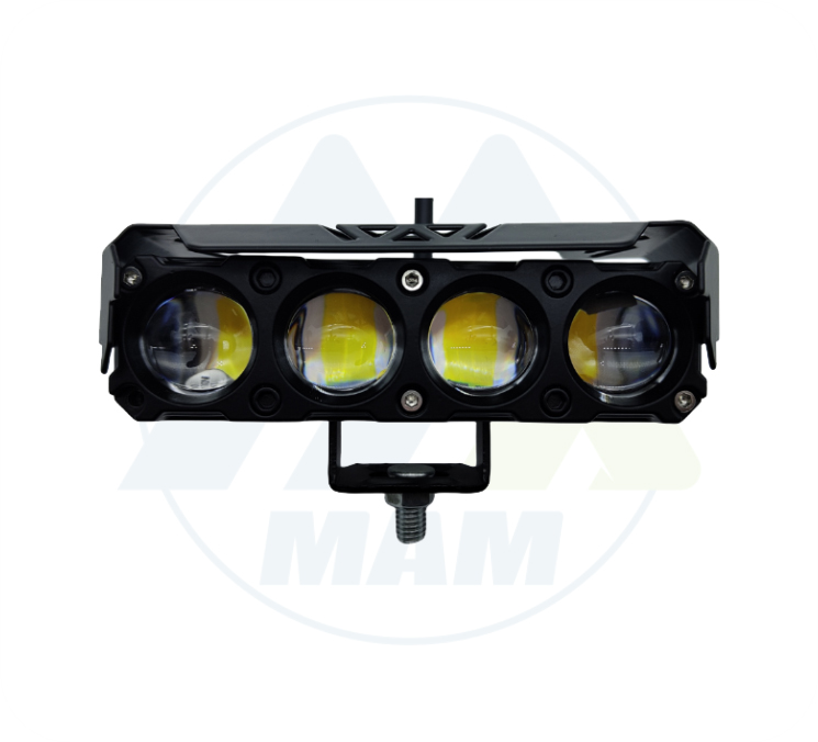BARRA 4 LED 127*45*50MM BLANCOAMARILLO FIJO+FLASH 9-80V 50W