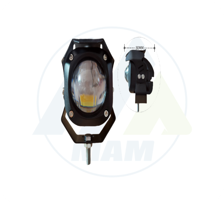 EXPLORADORA ROBOT CUADRADA DE ALUMINIO 1 LED 62*64*80MM BLANCOAMARILLO 9-80V 15W