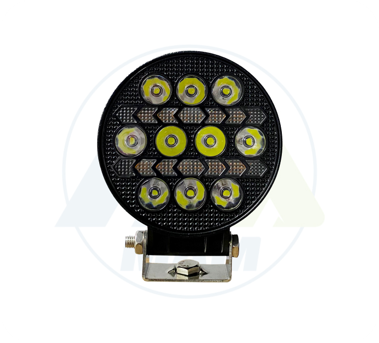 EXPLORADORA REDONDA 10CM 10LED FIJO+FLASH BLANCOAMARILLO 9-80V 30W