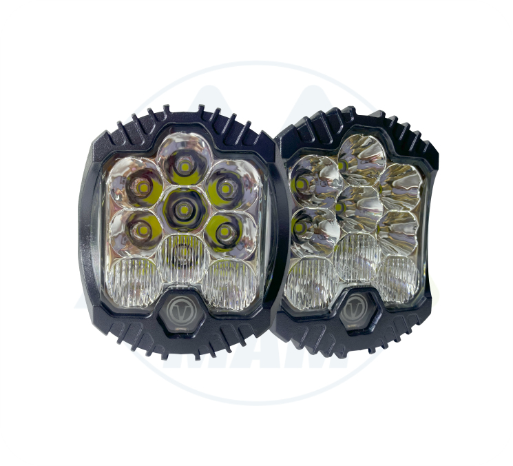 EXPLORADORA REDONDA 9LED BLANCOAMARILLO 9-80V 90W