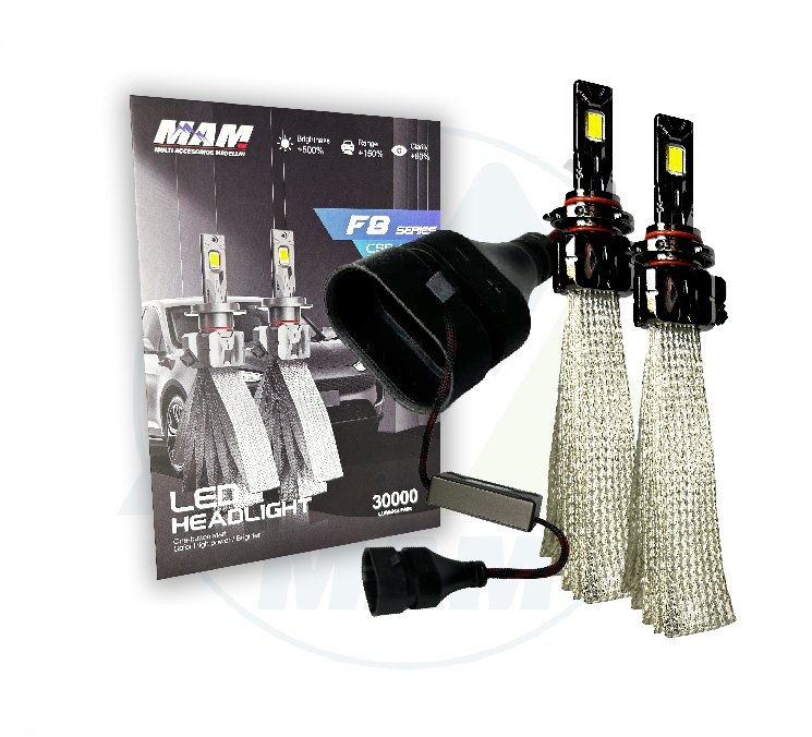BOMBILLO LED F8 CSP CAN-BUS DISIPADOR CORREA DC 12-24V 100W 9005
