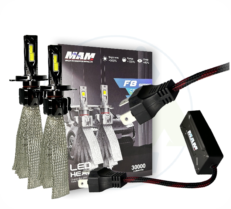 BOMBILLO LED F8 CSP CAN-BUS DISIPADOR CORREA DC 12-24V 100W H4
