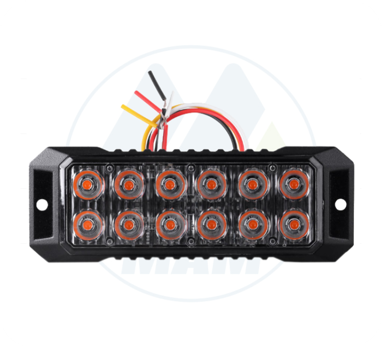 PATRULLERA 12LED FIJO+FLASH 17 FUNCIONES 12V ROJO-AZUL