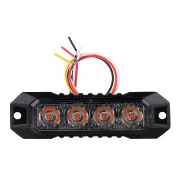 PATRULLERA 4LED FIJO+FLASH 17 FUNCIONES 12V AMARILLO