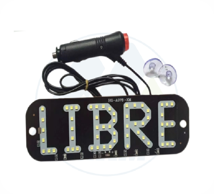 AVISO LIBRE BLANCO 12V