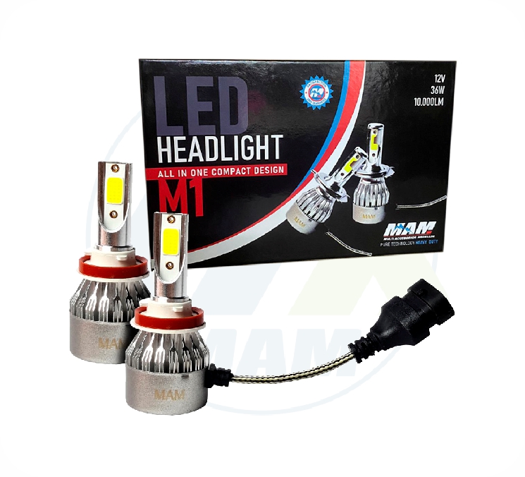 BOMBILLO M1 BLANCO 12V 36W 10.000LM H11