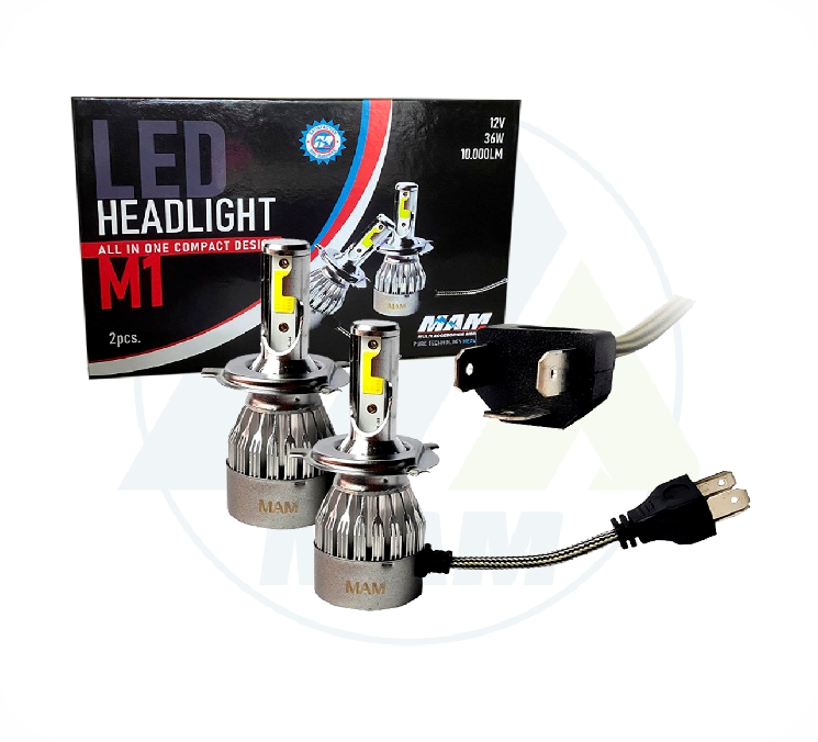 BOMBILLO M1 BLANCO 12V 36W 10.000LM H4