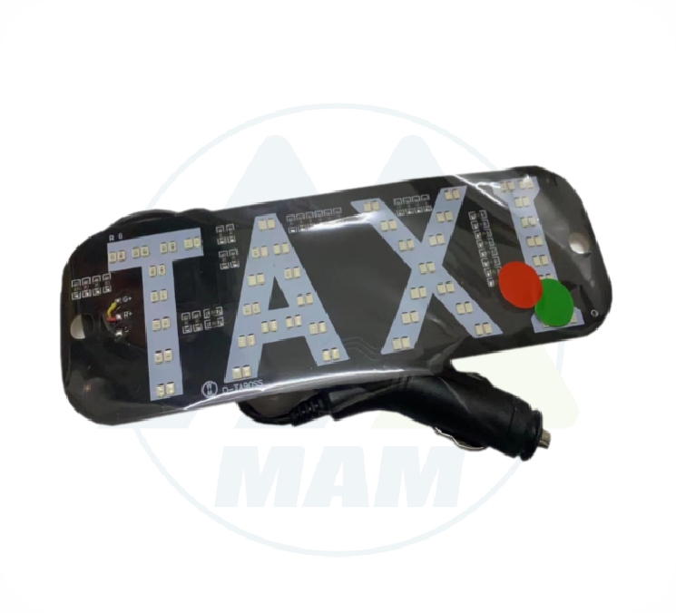 AVISO TAXI GRANDE ROJO-VERDE 12V