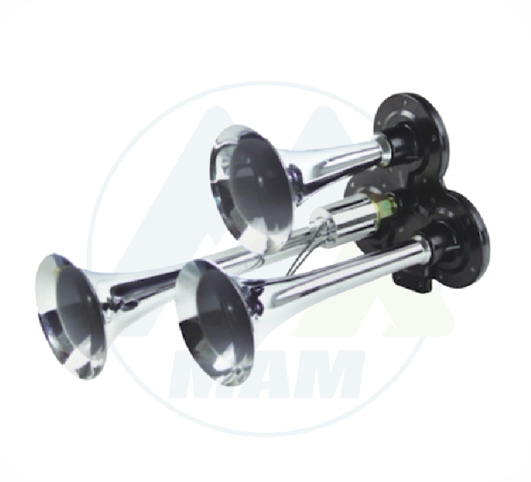 CORNETA TRIPLE DE AIRE MULTIVOLTAJE 12-24V